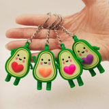 Maxbell 4pcs Avocado Keychain Keyrings Gift for Women Car Key Decor Kids Toy