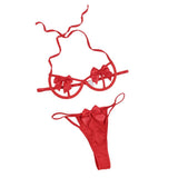 Maxbell Women Underwear Sensual Lingerie Set Mesh for Valentine's Day L