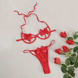 Maxbell Women Underwear Sensual Lingerie Set Mesh for Valentine's Day L