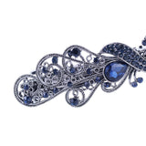 Maxbell Hair Barrette Clamp Elegant Jewelry Clip for Wedding Women  658 Blue