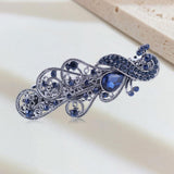 Maxbell Hair Barrette Clamp Elegant Jewelry Clip for Wedding Women  658 Blue