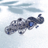 Maxbell Hair Barrette Clamp Elegant Jewelry Clip for Wedding Women  658 Blue