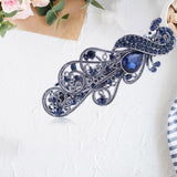 Maxbell Hair Barrette Clamp Elegant Jewelry Clip for Wedding Women  658 Blue