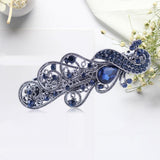 Maxbell Hair Barrette Clamp Elegant Jewelry Clip for Wedding Women  658 Blue