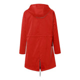 Maxbell Hoodie Soft woman Jacket Waterproof Rain Coat Outdoor Outwear red M
