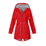 Maxbell Hoodie Soft woman Jacket Waterproof Rain Coat Outdoor Outwear red 5XL
