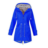 Maxbell Hoodie Soft woman Jacket Waterproof Rain Coat Outdoor Outwear blue XXL