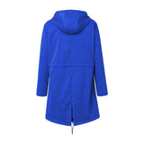 Maxbell Hoodie Soft woman Jacket Waterproof Rain Coat Outdoor Outwear blue XXL
