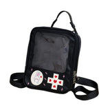 Maxbell Shoulder Bag PU Leather Zipper For School College Black