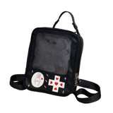 Maxbell Shoulder Bag PU Leather Zipper For School College Black