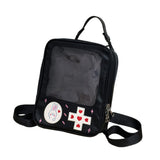Maxbell Shoulder Bag PU Leather Zipper For School College Black