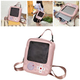 Maxbell Shoulder Bag PU Leather Zipper For School College Pink