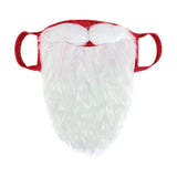 Maxbell Christmas Santa Beard Mask Face Washable Old Man for Men Holiday Festive