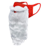 Maxbell Christmas Santa Beard Mask Face Washable Old Man for Men Holiday Festive