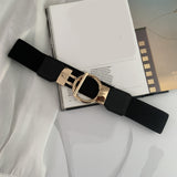 Maxbell Women Nordic Waist Belt Round Buckle Band Coat Girdle Belt Black Lengthened