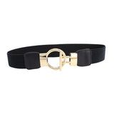 Maxbell Women Nordic Waist Belt Round Buckle Band Coat Girdle Belt Black Lengthened