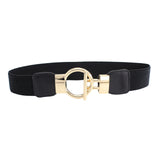 Maxbell Women Nordic Waist Belt Round Buckle Band Coat Girdle Belt Black Lengthened