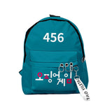 Maxbell 1x Korean Squid Game Backpack Bag Sport Bag Casual School Bag for Boy Girl Blue 456