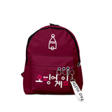 Maxbell 1x Korean Squid Game Backpack Bag Sport Bag Casual School Bag for Boy Girl Red Multi-shape