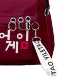Maxbell 1x Korean Squid Game Backpack Bag Sport Bag Casual School Bag for Boy Girl Red Multi-shape