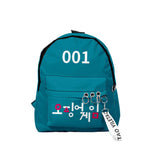 Maxbell 1x Korean Squid Game Backpack Bag Sport Bag Casual School Bag for Boy Girl Blue 001
