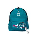 Maxbell 1x Korean Squid Game Backpack Bag Sport Bag Casual School Bag for Boy Girl Blue Korean