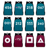 Maxbell Tv Korean Squid Game Backpack Bag Sport Bag Casual School Bag for Boy Girl Round