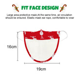 Maxbell Christmas Face Mask Transparent Printed for Kids Women Adults Reindeer