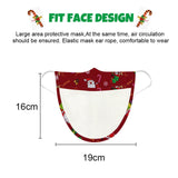 Maxbell Christmas Face Mask Transparent Printed for Kids Women Adults Santa Claus