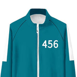 Maxbell Squid Game Themed Tracksuit Cosplay Costume Jacket Pants Set Blue M 456