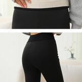 Maxbell Womens Fleece Lined Tights Winter Warm Leggings High Waist Slimming Trousers S M