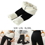 Maxbell Womens Fleece Lined Tights Winter Warm Leggings High Waist Slimming Trousers S M