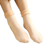 Maxbell Winter Warm Thick Socks Snow Boots Thermal Socks Velvet Sleeping Socks Skin