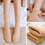 Maxbell Winter Warm Thick Socks Snow Boots Thermal Socks Velvet Sleeping Socks Skin