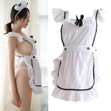 Maxbell Maid Apron Lingerie Uniform Cosplay Costume for Women Gift No knee socks