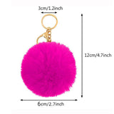 Maxbell 72Pcs Multicolor Pompom Ball Keychain Kit Bag Pompom Ball DIY Cell Phone