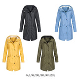 Maxbell Women Hiking Hooded Jacket Outdoor Sport Coat Waterproof Hooded Raincoat M Yellow