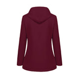 Maxbell Hoodie Soft woman Jacket Windproof Rain Coat Outdoor Winter Warm Outwear Red M