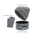 Maxbell Women Winter Beanie Hat Scarf Hat Knitted Gloves Fleece Lining Light gray