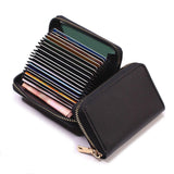 Maxbell Fashion Men Woman PU Leather Money Clip Wallet Credit Card ID Holder black