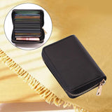 Maxbell Fashion Men Woman PU Leather Money Clip Wallet Credit Card ID Holder black