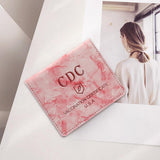 Maxbell Vaccination Card Protector Slim Leather Wallet for Documents Pink
