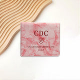 Maxbell Vaccination Card Protector Slim Leather Wallet for Documents Pink