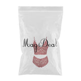 Maxbell Women Bra Panties Set Strap Bustier Bralette Lingerie Garter Lace red S