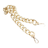 Maxbell Bag Chain Strap Charms Flat Crossbody DIY Handbag Purse Light Gold 60cm