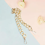 Maxbell Bag Chain Strap Charms Flat Crossbody DIY Handbag Purse Light Gold 60cm