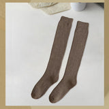 Maxbell Breathable Cotton Mens Knee High Warm Long Winter Thick Socks  Brown