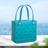 Maxbell Fashion Outdoor EVA Beach Bag Portable Storage Hole Big Bag Basket Blue
