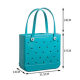 Maxbell Fashion Outdoor EVA Beach Bag Portable Storage Hole Big Bag Basket Blue