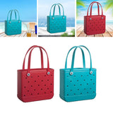 Maxbell Fashion Outdoor EVA Beach Bag Portable Storage Hole Big Bag Basket Blue